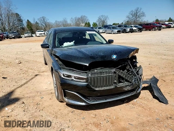 2020 BMW 7 Series 740i with VIN WBA7T2C07LCD79725, listed as a Copart auction lot 48498255 with 57,580 mi miles and Salvage title. Bid and sale history available at DreamBid. Image 10.