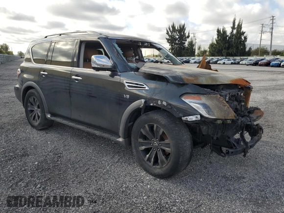 2017 Nissan Armada SV with VIN JN8AY2ND6H9000486, listed as a Copart auction lot 87840055 with 0 mi miles and Clean Title. Bid and sale history available at carsss.com. Image 4.