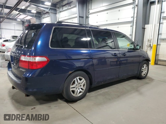 2005 Honda Odyssey EX-L with VIN 5FNRL38625B024415, listed as a Copart auction lot 52380955 with 182,660 mi miles and Salvage Title. Bid and sale history available at carsss.com. Image 3.