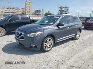 2014 Infiniti QX60 with VIN 5N1AL0MN9EC525769, listed as a Copart auction lot 62392165 with 196,059 mi miles and Salvage title. Bid and sale history available at DreamBid. Image 1.