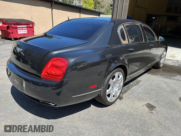 2008 Bentley Flying Spur with VIN SCBBR93W98C055885, listed as a Copart auction lot 55952445 with 81,286 mi miles and Clean Title. Bid and sale history available at DreamBid. Image 4.