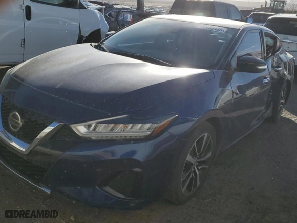 2021 Nissan Maxima SV with VIN 1N4AA6CVXMC503914, listed as a Copart auction lot 47483425 with 74,651 mi miles and Salvage Title. Bid and sale history available at carsss.com. Image 1.