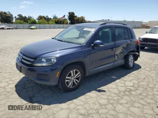 2016 Volkswagen Tiguan SE with VIN WVGAV7AX6GW586636, listed as a Copart auction lot 59006105 with 44,998 mi miles and Salvage title. Bid and sale history available at DreamBid. Image 1.