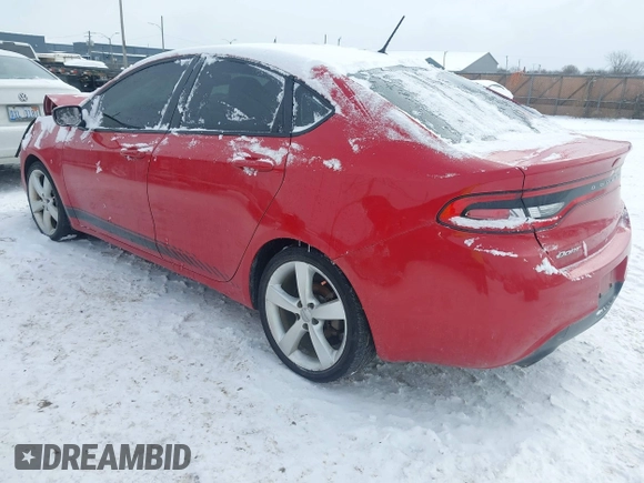 2015 Dodge Dart GT with VIN 1C3CDFEB4FD165702, listed as a IAAI auction lot 41612804 with 137,872 mi miles. Bid and sale history available at carsss.com. Image 3.