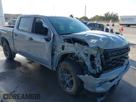 2024 Chevrolet Silverado 1500 Custom with VIN 3GCPABEK0RG422604, listed as a IAAI auction lot 41796792 with 2,848 mi miles and . Bid and sale history available at DreamBid. Image 1.