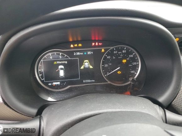2020 Nissan Kicks SV with VIN 3N1CP5CV2LL477729, listed as a Copart auction lot 45300225 with 91,550 mi miles and Salvage Title. Bid and sale history available at carsss.com. Image 9.