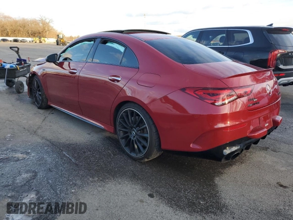2022 Mercedes-Benz CLA 35 AMG with VIN W1K5J5BB4NN305922, listed as a Copart auction lot 87733195 with 27,247 mi miles and Salvage Title. Bid and sale history available at DreamBid. Image 2.