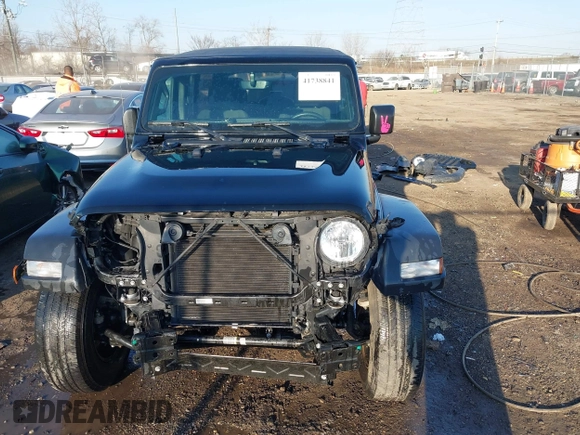 2022 Jeep Wrangler Unlimited Sport S with VIN 1C4HJXDG5NW135060, listed as a IAAI auction lot 41738841 with 33,322 mi miles. Bid and sale history available at carsss.com. Image 13.