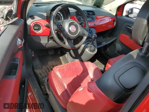 2012 FIAT 500 Lounge with VIN 3C3CFFCR0CT121390, listed as a Copart auction lot 54912265 with 109,885 mi miles and Salvage title. Bid and sale history available at DreamBid. Image 8.