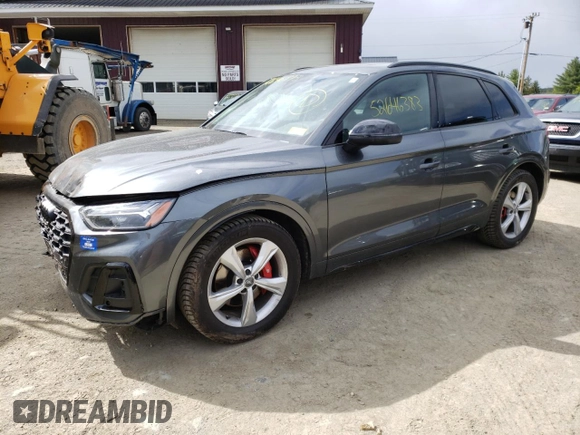 2022 Audi SQ5 Premium Plus with VIN WA1B4AFY6N2029833, listed as a Copart auction lot 52646383 with 11,460 mi miles. Bid and sale history available at carsss.com. Image 1.