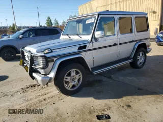 2003 Mercedes-Benz G-Class with VIN WDCYR49E63X142390, listed as a Copart auction lot 43551485 with 164,139 mi miles and Salvage Title. Bid and sale history available at carsss.com. Image 1.