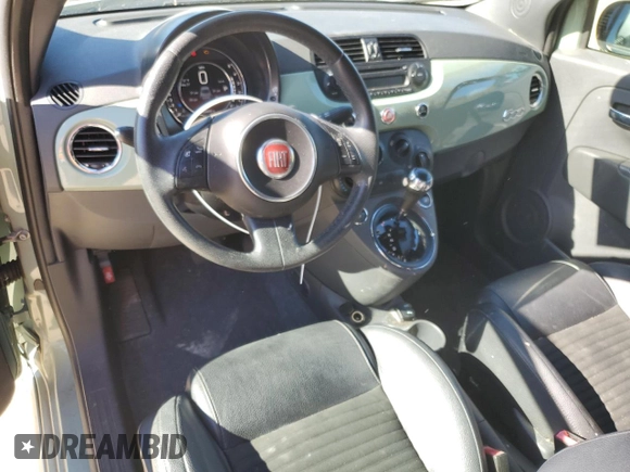 2015 FIAT 500 Sport with VIN 3C3CFFBR1FT707439, listed as a Copart auction lot 49444145 with 65,842 mi miles and Salvage Title. Bid and sale history available at carsss.com. Image 8.