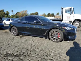 2017 Infiniti Q60 Red Sport 400 with VIN JN1FV7EL3HM700805, listed as a Copart auction lot 80134924 with 66,578 mi miles and Salvage title. Bid and sale history available at DreamBid. Image 4.