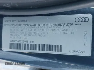 2014 Audi A6 Premium Plus z VIN WAUFGAFC2EN031240, wystawiony jako IAAI lot #41475791 z przebiegiem 68 156 mil mil oraz . Historia ofert i sprzedaży dostępna na DreamBid. Obrazek 9.