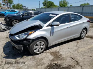 2016 Hyundai Elantra SE with VIN 5NPDH4AE9GH757150, listed as a Copart auction lot 58291415 with 106,793 mi miles and Salvage title. Bid and sale history available at DreamBid. Image 1.