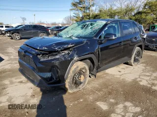 2025 Toyota RAV4 LE with VIN 2T3K1RFV7SC308764, listed as a Copart auction lot 43246705 with 498 mi miles and Salvage Title. Bid and sale history available at carsss.com. Image 1.