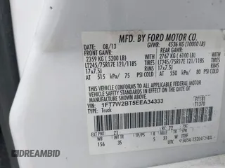 2014 Ford Super Duty F-250 SRW XL with VIN 1FT7W2BT5EEA34333, listed as a IAAI auction lot 41904055 with 200,348 mi miles. Bid and sale history available at carsss.com. Image 9.