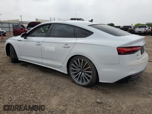 2022 Audi A5 Sportback Premium Plus with VIN WAUCBCF58NA027585, listed as a Copart auction lot 51382045 with 22,354 mi miles and Salvage Title. Bid and sale history available at carsss.com. Image 2.
