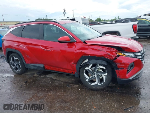 2022 Hyundai Tucson SEL with VIN 5NMJF3AE2NH115088, listed as a IAAI auction lot 41915800 with 13,120 mi miles and . Bid and sale history available at DreamBid. Image 6.