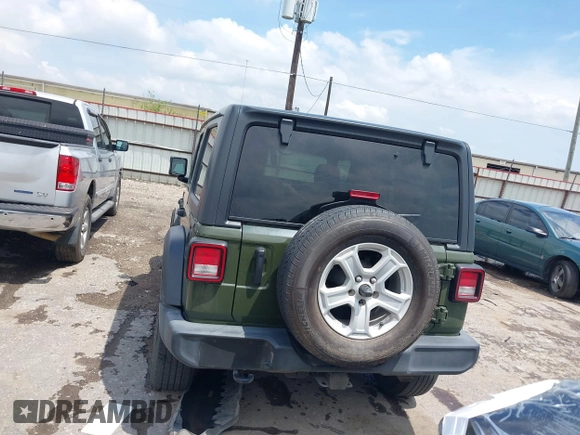 2021 Jeep Wrangler Unlimited Sport S with VIN 1C4HJXDG0MW510836, listed as a IAAI auction lot 42072748 with 87,960 mi miles and . Bid and sale history available at DreamBid. Image 17.