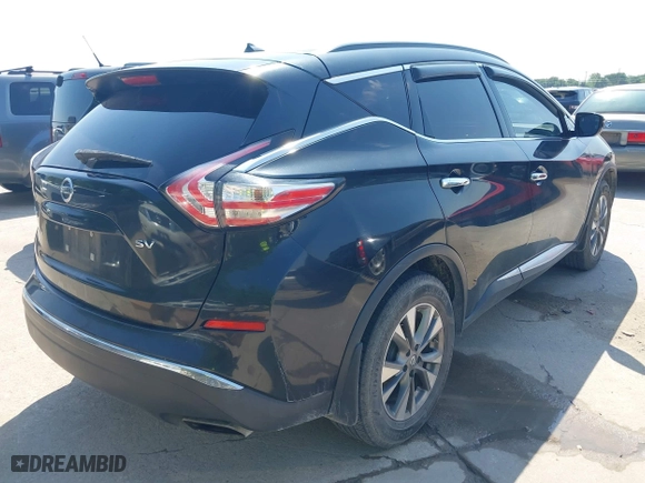 2016 Nissan Murano S with VIN 5N1AZ2MG7GN126992, listed as a IAAI auction lot 42036050 with 132,110 mi miles. Bid and sale history available at carsss.com. Image 4.