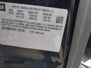 2014 Chevrolet Impala LT with VIN 2G1WB5E36E1150736, listed as a IAAI auction lot 41791685 with 128,779 mi miles and . Bid and sale history available at DreamBid. Image 9.