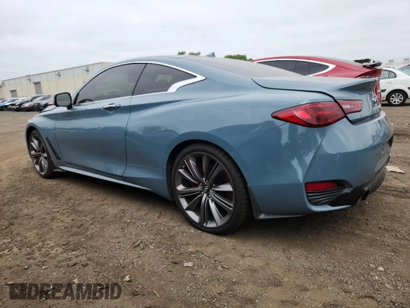 2022 Infiniti Q60 Red Sport 400 with VIN JN1FV7LL9NM680994, listed as a Copart auction lot 64282055 with 7,274 mi miles and Salvage title. Bid and sale history available at DreamBid. Image 2.