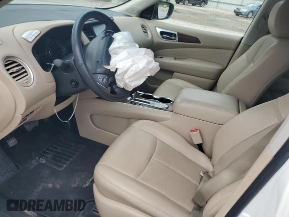2018 Nissan Pathfinder Platinum z VIN 5N1DR2MN0JC670913, wystawiony jako Copart lot #51624585 z przebiegiem Nie podano mil oraz Szkoda całkowita • Salvage title. Historia ofert i sprzedaży dostępna na DreamBid. Obrazek 7.