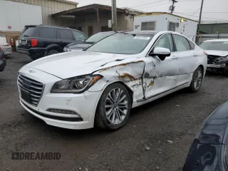 2017 Genesis G80 3.8L with VIN KMHGN4JE0HU184356, listed as a Copart auction lot 83612364 with 115,558 mi miles and Salvage Title. Bid and sale history available at DreamBid. Image 1.