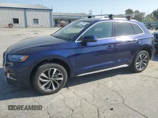 2021 Audi Q5 Premium Plus with VIN WA1BAAFY1M2110455, listed as a Copart auction lot 53329285 with 56,669 mi miles and Clean Title. Bid and sale history available at carsss.com. Image 1.