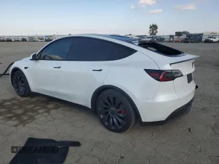 2022 Tesla Model Y Performance with VIN 7SAYGDEF1NF342071, listed as a Copart auction lot 43084905 with 30,534 mi miles and Salvage Title. Bid and sale history available at DreamBid. Image 2.
