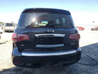 2016 Infiniti QX80 with VIN JN8AZ2NF5G9613597, listed as a Copart auction lot 49497245 with 104,832 mi miles and Salvage Title. Bid and sale history available at carsss.com. Image 6.