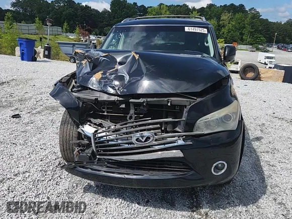 2014 Infiniti QX80 with VIN JN8AZ2NF0E9554617, listed as a Copart auction lot 61497525 with 209,942 mi miles and Salvage title. Bid and sale history available at DreamBid. Image 14.