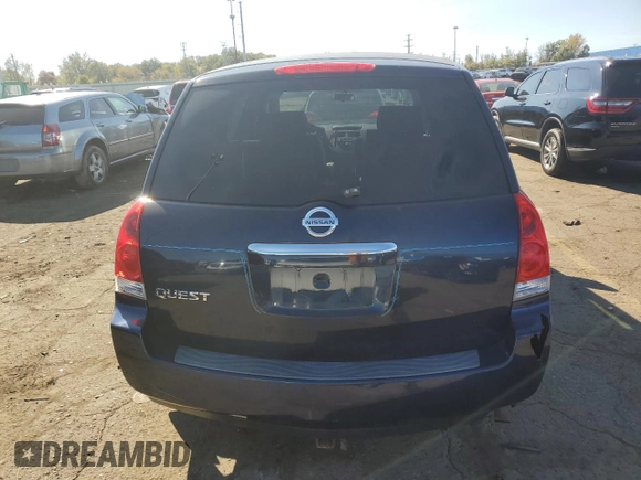 2008 Nissan Quest with VIN 5N1BV28U68N110235, listed as a Copart auction lot 76333434 with 162,674 mi miles and Clean Title. Bid and sale history available at carsss.com. Image 6.