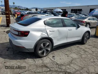 2023 Polestar 2 with VIN YSMEG3KA4PL154278, listed as a Copart auction lot 51384835 with 43,496 mi miles and Clean Title. Bid and sale history available at carsss.com. Image 3.