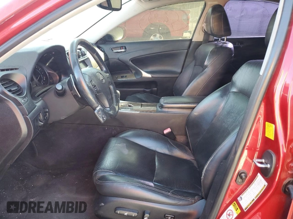 2010 Lexus IS 350 with VIN JTHBE5C26A5024598, listed as a Copart auction lot 80152504 with 175,039 mi miles and Salvage Title. Bid and sale history available at DreamBid. Image 7.