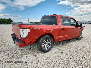 2023 Ford F-150 XL with VIN 1FTEW1CP9PKE72490, listed as a Copart auction lot 60045635 with 10,318 mi miles and Salvage title. Bid and sale history available at DreamBid. Image 3.