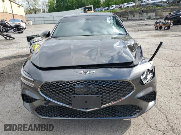 2024 Genesis G70 2.5T with VIN KMTG34SCXRU141623, listed as a Copart auction lot 55944715 with 25,318 mi miles and Salvage title. Bid and sale history available at DreamBid. Image 5.