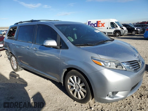 2017 Toyota Sienna XLE Auto Access Seat with VIN 5TDYZ3DC9HS828653, listed as a Copart auction lot 50090315 with 76,894 mi miles and Salvage Title. Bid and sale history available at carsss.com. Image 4.