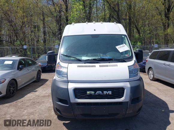 2020 Ram ProMaster Cargo with VIN 3C6TRVDG1LE101543, listed as a IAAI auction lot 42059089 with Not Provided miles and . Bid and sale history available at carsss.com. Image 11.