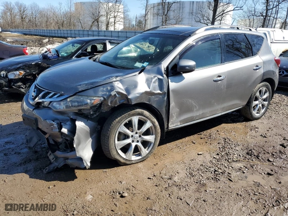 2014 Nissan Murano LE with VIN JN8AZ1MU4EW418809, listed as a Copart auction lot 49585985 with 130,694 mi miles and Salvage Title. Bid and sale history available at carsss.com. Image 1.