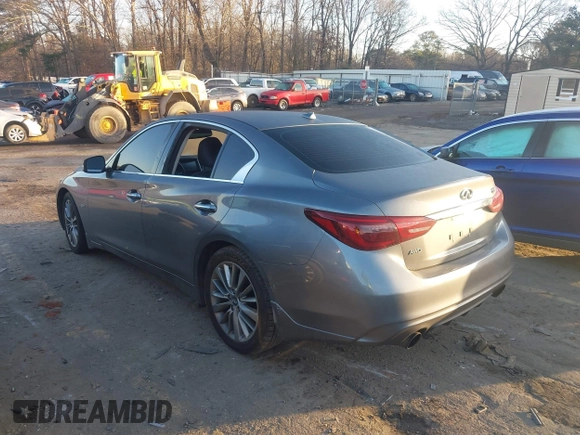 2018 Infiniti Q50 3.0t Luxe with VIN JN1EV7AR4JM432777, listed as a IAAI auction lot 41445123 with 98,621 mi miles. Bid and sale history available at carsss.com. Image 3.
