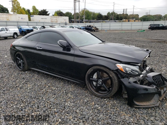 2017 Mercedes-Benz C 43 AMG with VIN WDDWJ6EB1HF593550, listed as a Copart auction lot 74657224 with 77,780 mi miles and Salvage Title. Bid and sale history available at carsss.com. Image 4.