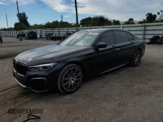 2021 BMW 7 Series 740i with VIN WBA7T2C0XMCG65005, listed as a Copart auction lot 73683393 with 37,598 mi miles. Bid and sale history available at carsss.com. Image 1.