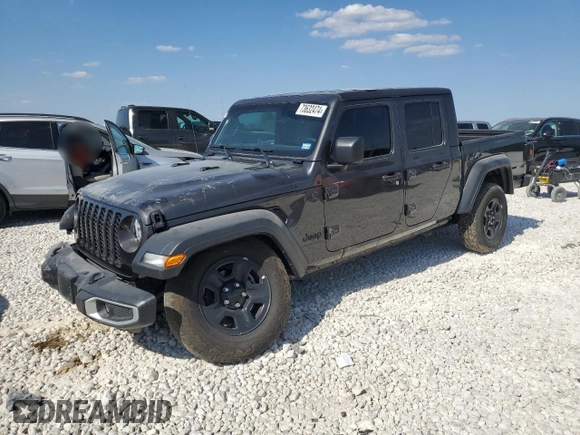 2023 Jeep Gladiator Sport z VIN 1C6HJTAG1PL577844, wystawiony jako Copart lot #73632474 z przebiegiem 20 527 mil mil oraz Szkoda całkowita • Salvage title. Historia ofert i sprzedaży dostępna na DreamBid. Obrazek 1.