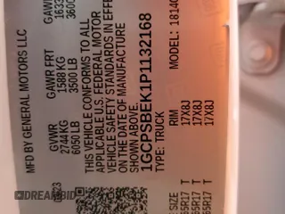 2023 Chevrolet Colorado 2WD Work Truck z VIN 1GCPSBEK1P1132168, wystawiony jako Copart lot #52357255 z przebiegiem 37 867 mil mil oraz Szkoda całkowita • Salvage title. Historia ofert i sprzedaży dostępna na DreamBid. Obrazek 12.