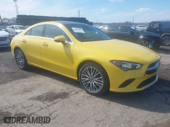 2020 Mercedes-Benz CLA 250 with VIN WDD5J4GB8LN043239, listed as a IAAI auction lot 41887482 with 86,908 mi miles and . Bid and sale history available at DreamBid. Image 1.