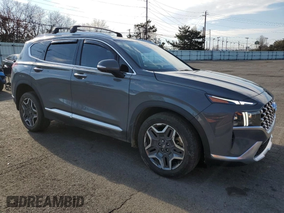 2021 Hyundai Santa Fe Limited with VIN 5NMS4DAL9MH345658, listed as a Copart auction lot 50829445 with 38,743 mi miles and Salvage Title. Bid and sale history available at carsss.com. Image 4.