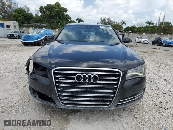 2013 Audi A8 4.0L with VIN WAUA2AFD3DN026967, listed as a Copart auction lot 60800425 with 87,836 mi miles and Salvage title. Bid and sale history available at DreamBid. Image 5.