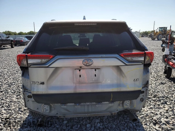 2020 Toyota RAV4 LE with VIN 2T3H1RFV2LC075937, listed as a Copart auction lot 53425835 with 71,953 mi miles and Salvage Title. Bid and sale history available at carsss.com. Image 6.
